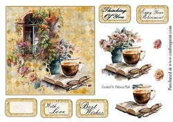 Coffee in the Garden 2 6x6