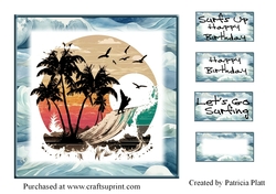 7x7 Surfs Up Happy Birthday #1