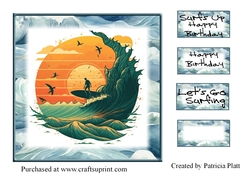 7x7 Surfs Up Happy Birthday #2
