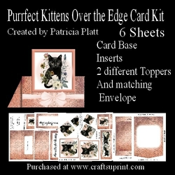 Purrfect Black Kitten Over The Edge Card Kit