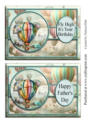 Hot Air Balloons Quick Toppers Fathers Day and Birthday