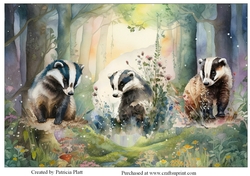 Wildlife Badger Back Ground paper