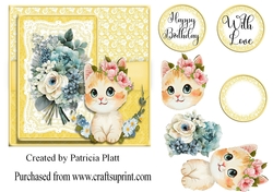 Cute Kitten 6x6 Topper