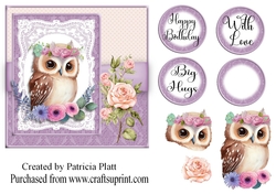 CuteBaby Owl 6x6 topper