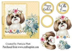 Cute Puppy 6x6 topper
