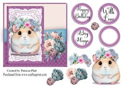 Cute Hamster 6x6 topper