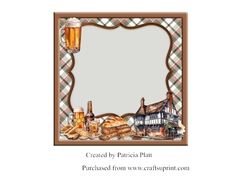 Pub with Beer Male 6x6 Blank Insert