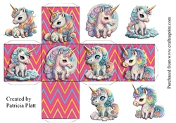 Cute Unicorn 2.5 inch Square box