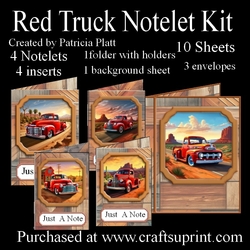 Red Truck Just a Note Notelets Kit