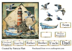 Sea Scene Square Topper
