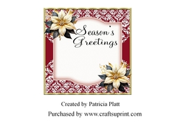 Christmas Chocolate and Cookies Seasons Greetings Insert