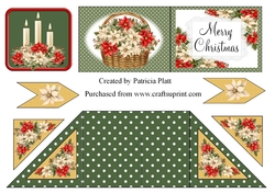 Christmas Poinsettia Criss Cross Card