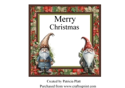 Gnome For Christmas Insert Merry Christmas