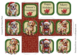 Cute Christmas Dogs Red Box