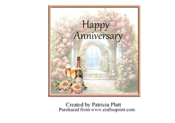 Rose Arch Happy Anniversary Insert, Happy Anniversary