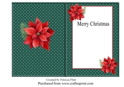 Merry Christmas Green Insert for Snowmen