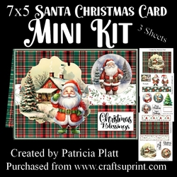 7x5 Santa Varied Christmas Card Mini Kit