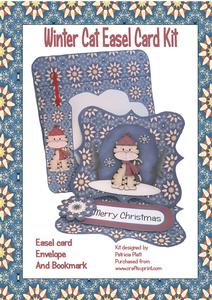 Winter Cat Easel Card Kit