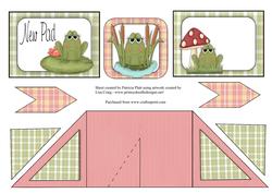 Criss Cross Pocket Froggy New Pad Card