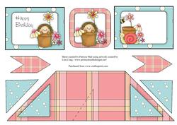 Criss Cross Pocket Hedgehog Birthday Card