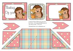Criss Cross Pocket Sweet Hedgehog Thinking of You