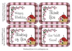 Cherry Blossom Sentiment Toppers