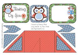 Criss Cross Pocket Blue Owl Thinking of You