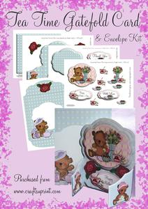 Tea Time Gatefold Card & Envelope Kit
