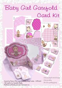 Baby Girl Gatefold Card Kit