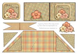 Card Criss Cross Pocket Thinking of You Floral