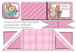 Card Criss Cross Pocket Birthday Puppies