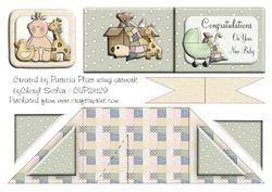 Card Criss Cross Pocket Congratulations on Your New Baby