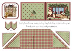 Card Criss Cross Pocket Christmas Santa by Window