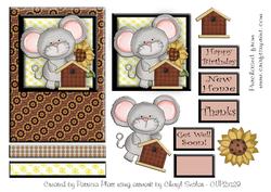 Sunflower Mouse New Home Step by Step Topper