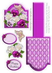 Purple Pansy Easel Card