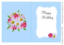 Daisys and Roses Birthday Insert