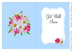Daisys and Roses Get Well Soon Insert