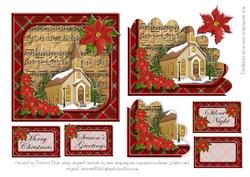 Christmas Church Silent Night Music Corner Stacker