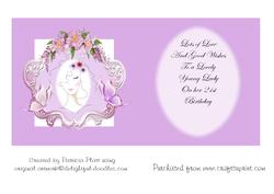 Lovely Lady 21st Birthday Insert