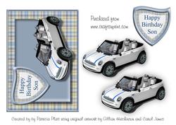 Happy Birthday Son Mini Car