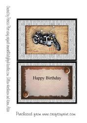 Motor Bike Happy Birthday Insert