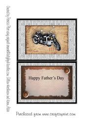 Motor Bike Happy Father's Day Insert