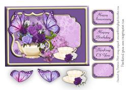 Teapot Floral All Occasion Topper