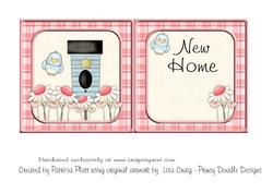 Blue Birds New Home Square Card Insert