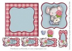 Valentine/sorry Elephant Square Card Topper