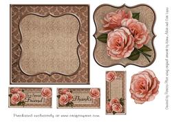 Rose Chocolate Square Card Topper