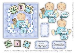 It's a Boy Card Topper