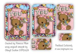 Thinking of You Bear Pyramid Card Topper