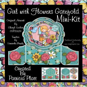 Girl with Flowers Various Occasions Gatefold Mini Kit