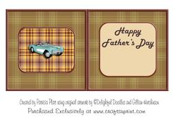 Blue Convertible Happy Father's Day Insert